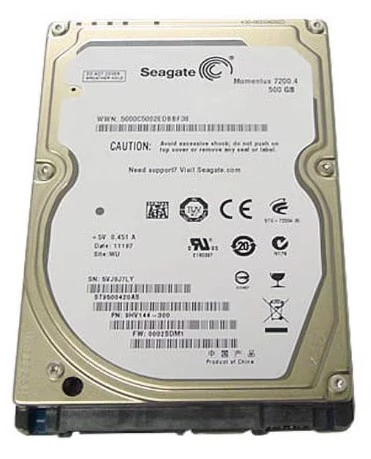 HDD 2.5 * 500GB ST9500420AS SEAGATE 7200rpm 16mb SATA 9.5mm