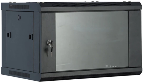 Rek ExeLink 19in,4U,600×450 zidni orman,nosivost do 30-40kg,kaljeno staklo,crna