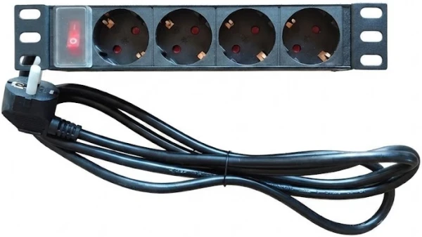 ExeLink Razvodni PDU panel za REK 10inca sa 4 uticnih mesta (aluminijum),1U