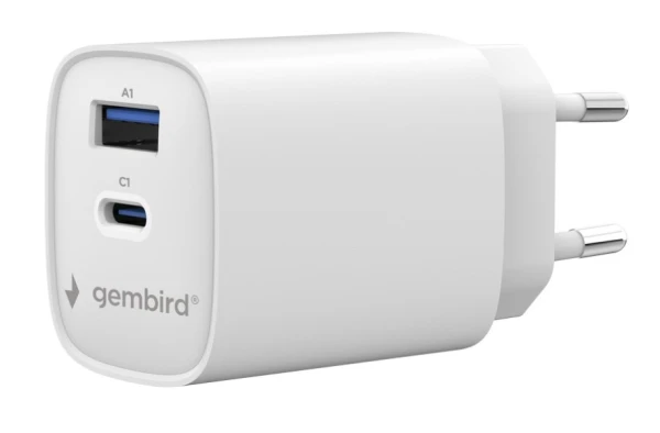 TA-UC-1A1C-PD30-01-W Gembird 2-port 30 W USB fast charger
