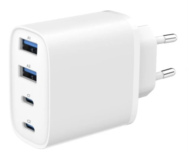 TA-UC-2A2C-PD40-01-W Gembird 4-port 40 W GaN USB PowerDelivery fast charger, white