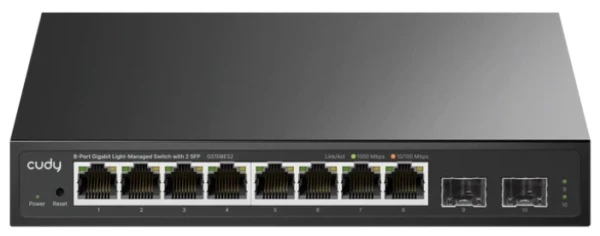 Cudy GS108ES2 V1.0 Switch 8× GbE, 2× 1.25G SFP Extend Mode VLAN Mode