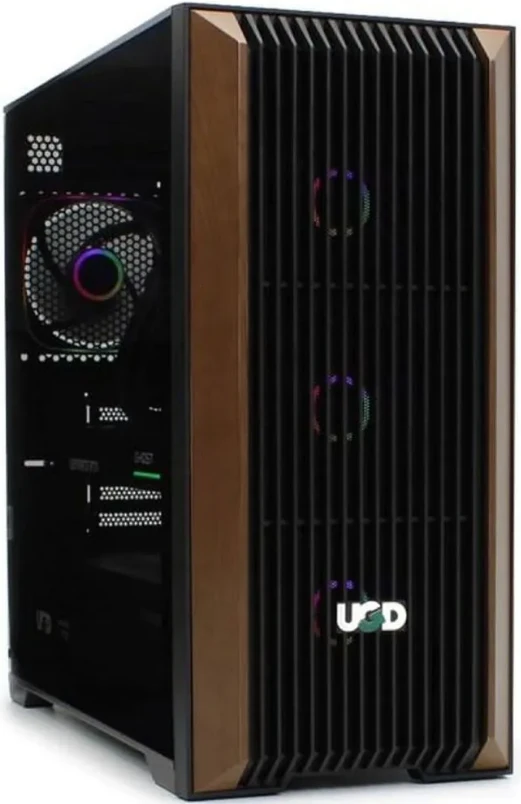 Kuciste UGD COOPER37, ATX, providna stranica, ugradjena 4xRGB kulera, Crno/braon,Midi Tower