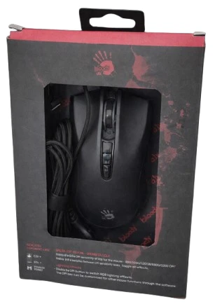 Outlet A4-ES5 A4Tech Bloody Gejmerski opt. mis, 1000Hz/1000-3200Dpi, Black USB 125mm