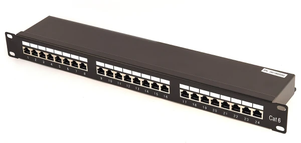 NPP-C624-002 Gembird Cat.6 24 port shielded patch panel, 19 1U