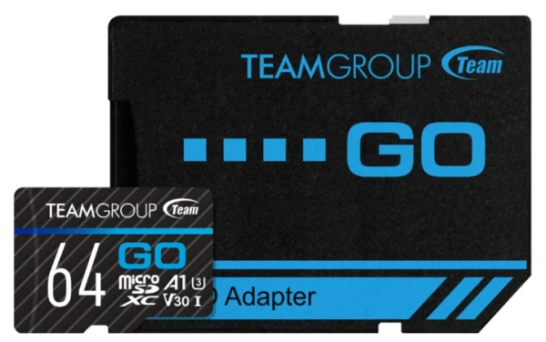 TeamGroup MICRO SDHC/SDXC 64GB GO UHS-I U3 V30, 100/50MB/s +SD Adapter TGUSDX64GU303