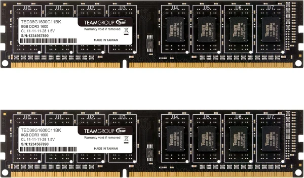 TeamGroup DDR3 TEAM ELITE UD-D3 16GB (8GBx2) 1600MHz 1,35V 11-11-11-28 TED3L16G1600C11DC01