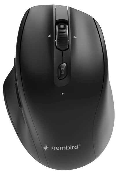MUSW2-6B-02 Gembird Bežični miš sa 6 tastera, dual-mode,2.4G + BT,800-2400 DPI,crna,USB-C 1m
