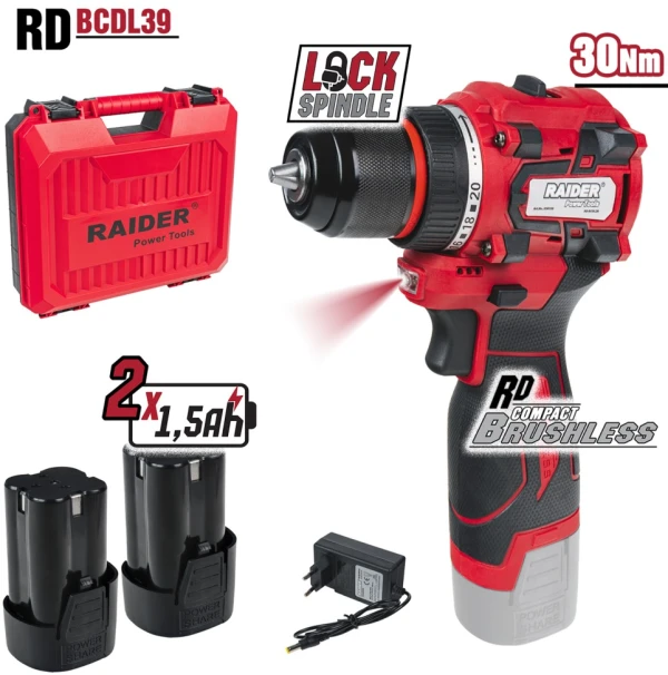 Raider Aku.šrafilica RD-BCDL39 16V 030189 Dve baterije ukljuèene